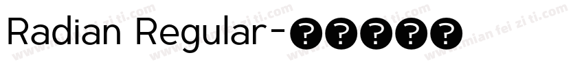 Radian Regular字体转换